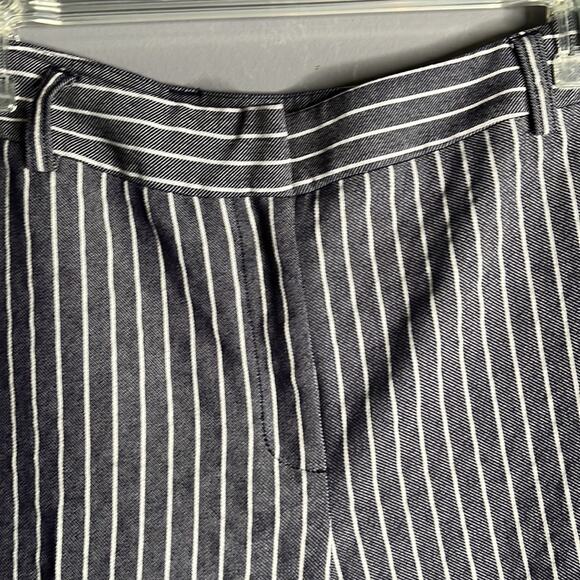 Jones New York Navy Striped Grace Ankle Pants Size 8 - Picture 2 of 9